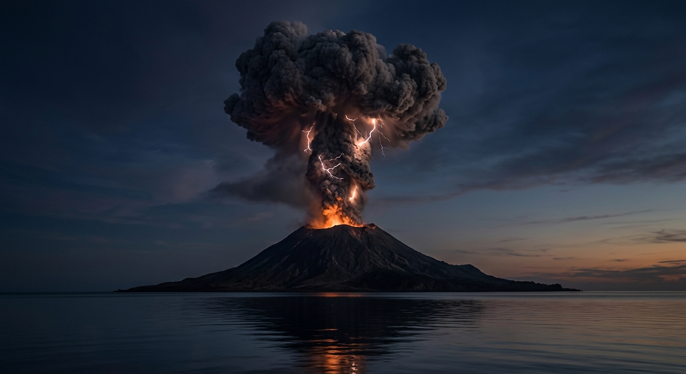 "The Earth's Loudest Roar: Krakatoa's Epic Eruption!"