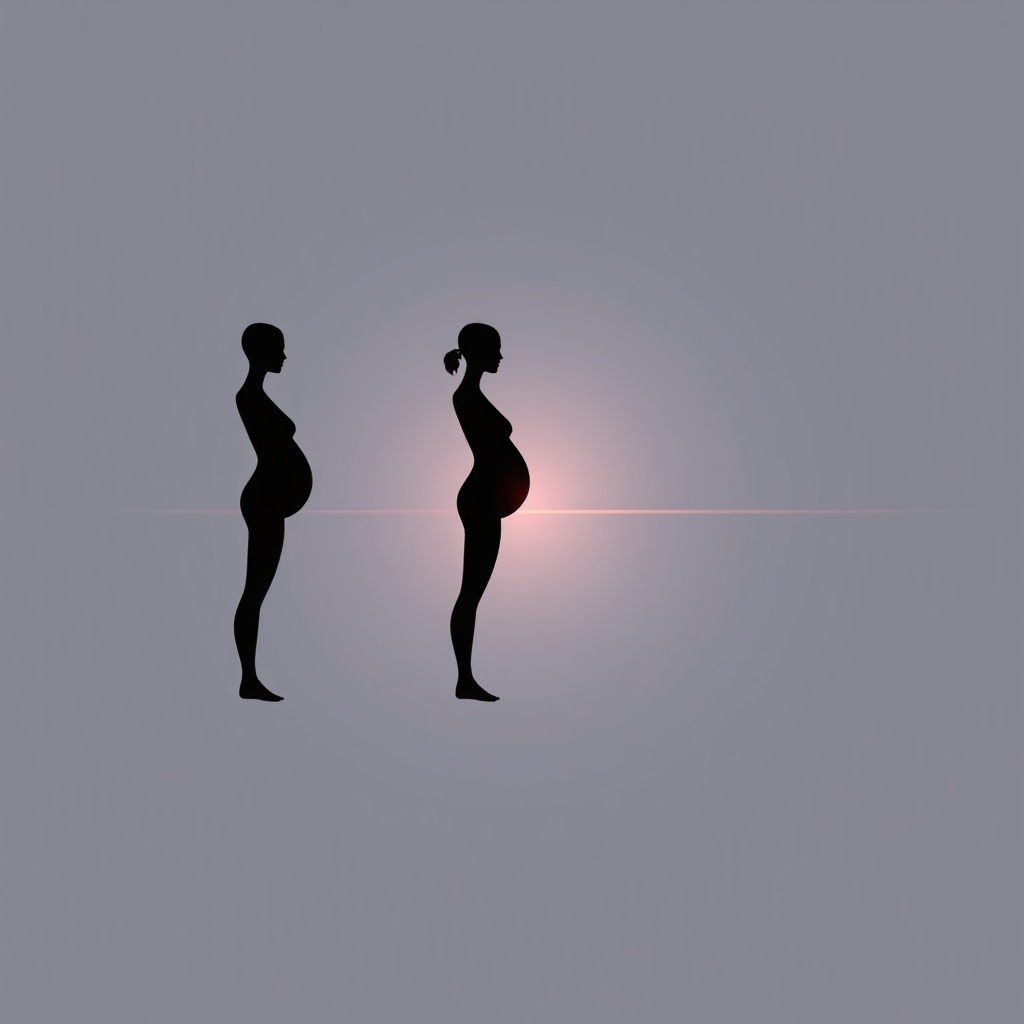 A semi-realistic timeline visual metaphor: a single anatomical silhouette repeat