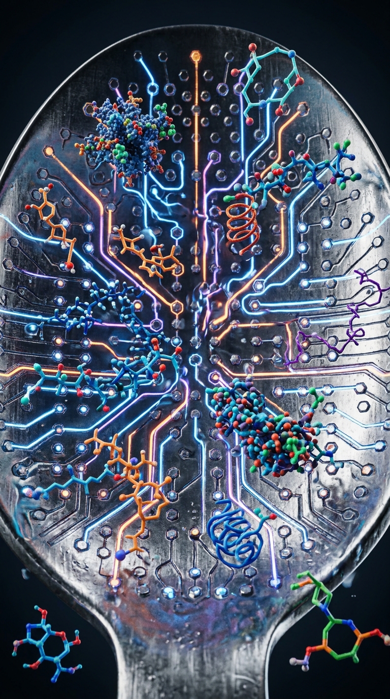 Cinematic science visualization, realistic but dramatic, an ultra-macro view ins