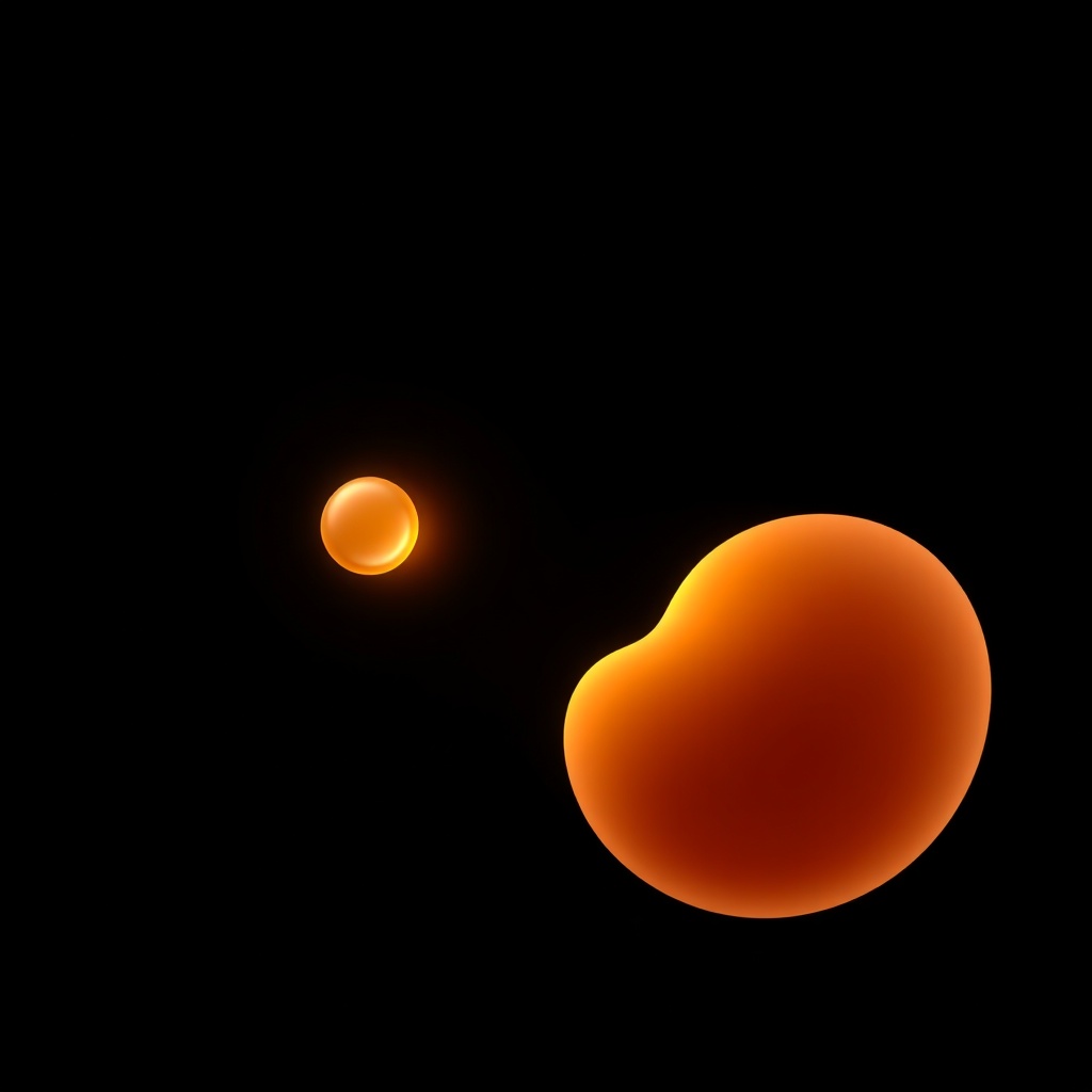 A semi-realistic relay baton passing visual metaphor: one glowing hormone drople