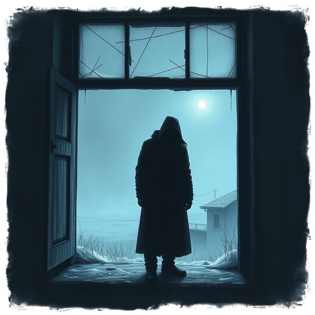 Silent Shape at Window – Iceland Legend